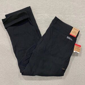 Eddie Bauer Fleece Lined Tech Pants Mens 34 x 30 Black Water Repellent Insulated